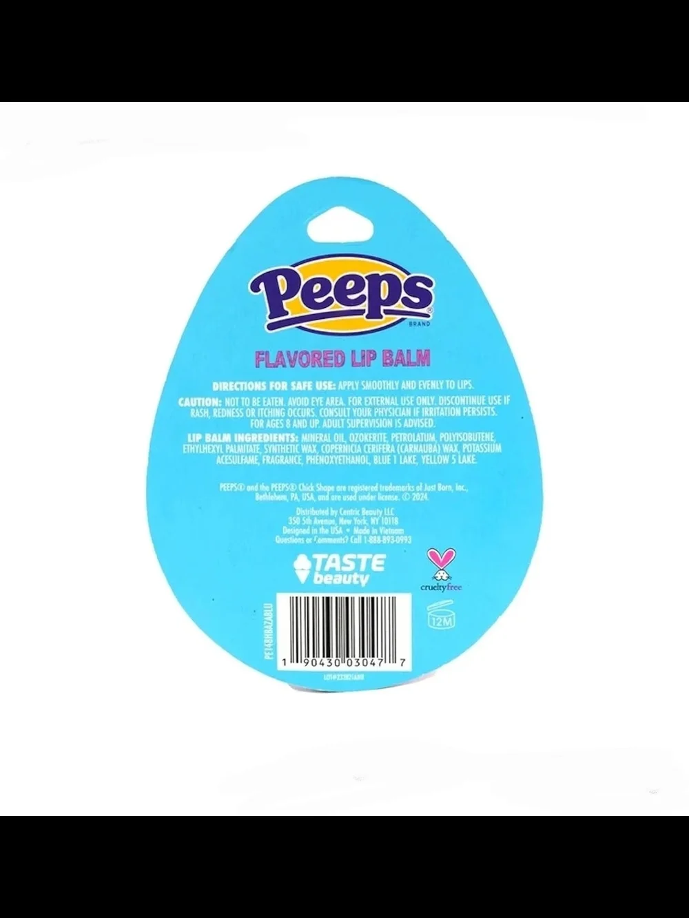 Peeps Cotton Candy Flavored Lip Balm — Cotton Candy Hydrating Balm 0.12oz BNIB